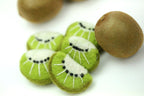 Filz Kiwi Scheiben 2 cm breit 1,5 cm hoch Handgefertigt
