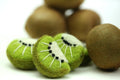 Filz Kiwi Scheiben 2 cm breit 1,5 cm hoch Handgefertigt