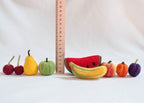 Nadel gefilzte Früchte Set, 10 Stück, Herbst Deko, Apfel, Banane, Birne