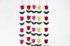 Filz Tulpen Girlande 160 cm bunt 12 Blüten Frühlingsdeko Osterdeko