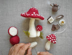 Fliegenpilz Nadelfilzen Bastelpackung, DIY Weihnachtsdeko, Feenpilz, Anfänger, inkl. Anleitung