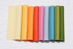 Wollfilz Pastellfarben Regenbogen 9 Stück 20x30 cm 100% Schurwolle
