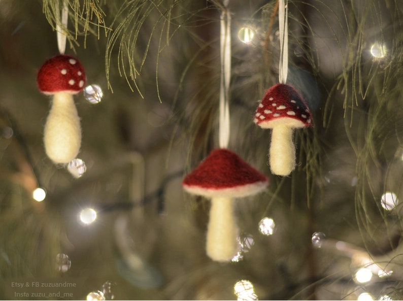Fliegenpilz Nadelfilzen Bastelpackung, DIY Weihnachtsdeko, Feenpilz, Anfänger, inkl. Anleitung
