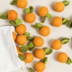Wollfilz Clementine 6er Pack - DIY Girlande, Mobile, Foto Requisiten, Filz Obst, Lebensmittel, Sommer Dekoration
