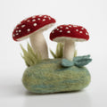 Nadelfilz Set Fliegenpilze Pilz Naturskulptur DIY Bastelgeschenk mit Videoanleitung