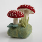 Nadelfilz Set Fliegenpilze Pilz Naturskulptur DIY Bastelgeschenk mit Videoanleitung