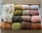 Nadelfilz-Wollset 'Whispers of the Woods' Waldfarben 15 Farben Holzoptik