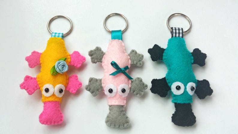 Filz Schlüsselanhänger Schnabeltier als Taschenanhänger