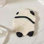 Wollfilz Panda Untersetzer Handgefertigt 11-12 cm