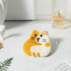 Wollfilz Kaffeetasse Untersetzer Katzen Design Handgemacht 11-12 cm