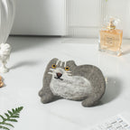 Wollfilz Kaffeetasse Untersetzer Katzen Design Handgemacht 11-12 cm