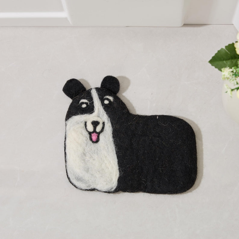 Wollfilz Untersetzer für Hunde - Tierform, 15-18 cm