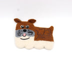 Wollfilz Untersetzer für Hunde - Tierform, 15-18 cm