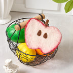Handgemachte Wollfilz Obst Untersetzer, Avocado, Apfel, Birne, Orange, 11-12 cm