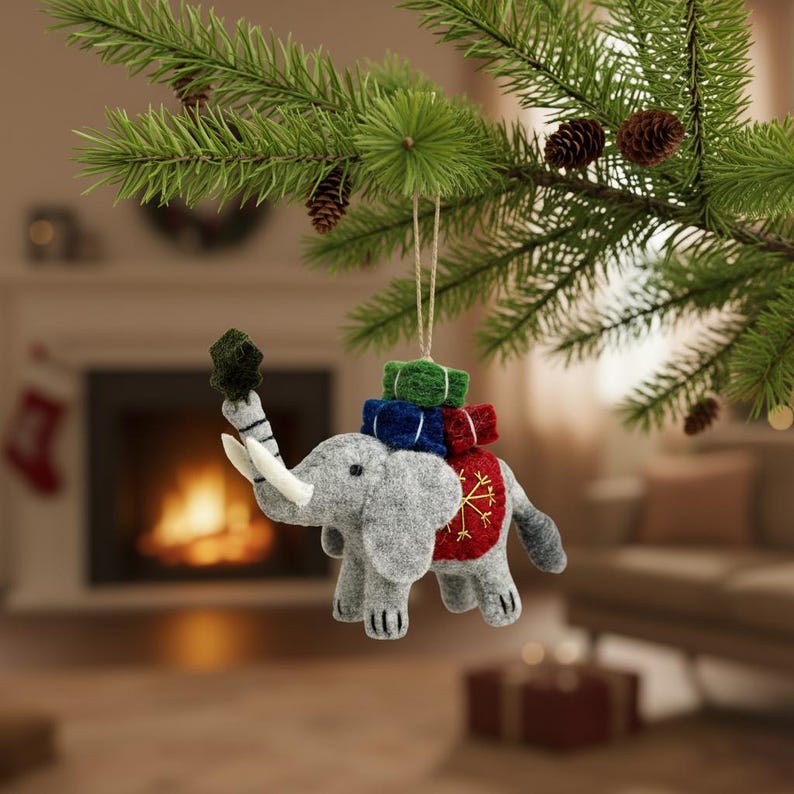 Wollfilz Tierornamente Esel und Hund – Weihnachtsdeko 10 cm