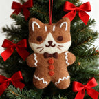 Filz Lebkuchenmann Anhänger Woll Weihnachtsdekoration Katze Spielzeug Christbaumschmuck Geschenk