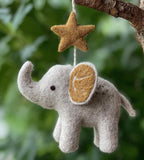Wollfilz Elefant Anhänger Handgemachter Tieranhänger Weihnachtsdekoration Wohnkultur Deko Weihnachtsgeschenk
