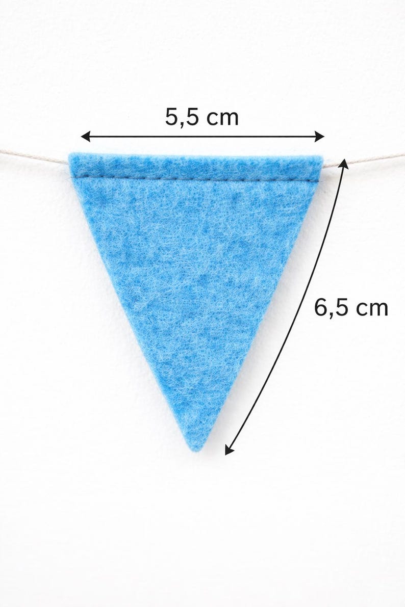 Bunte Filzgirlande Wimpelkette 160 cm Partydekoration
