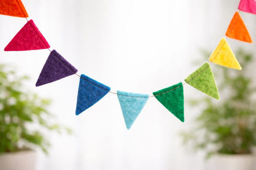 Bunte Filzgirlande Wimpelkette 160 cm Partydekoration