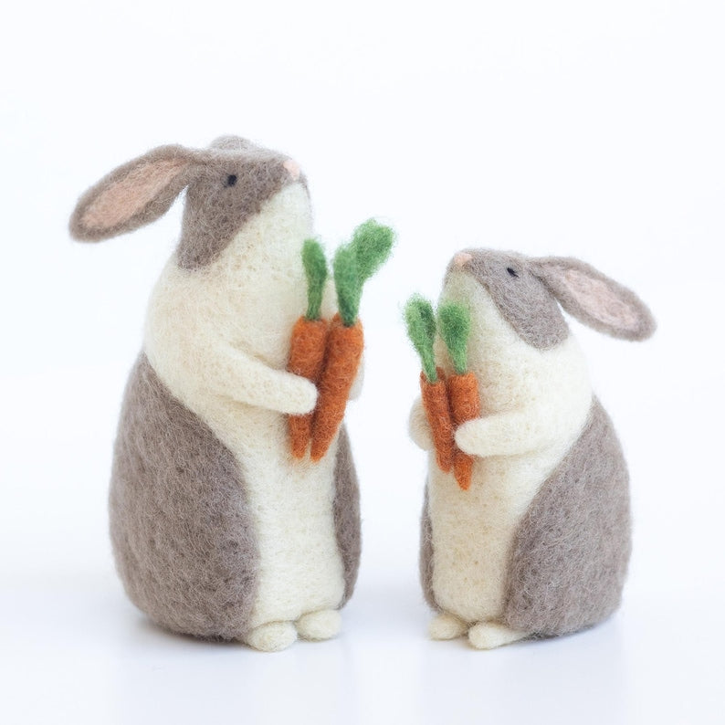 Nadelfilzset Ostern Häschen und Karotten mit Videoanleitung DIY