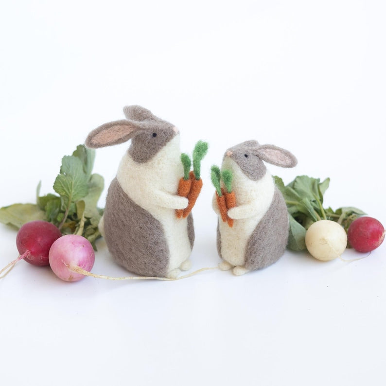 Nadelfilzset Ostern Häschen und Karotten mit Videoanleitung DIY