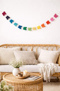 Schmetterlingsgirlande aus Filz, bunt, 160 cm, 28 Schmetterlinge, Wanddekoration