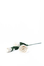 Filz Lisianthus Blume – weiße Filzblume, Naturdeko, minimalistische Boho Deko