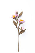 Rosa Filz Wildblume Zweig mit Knospen, Natur Deko Boho Stil