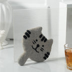 Wollfilz Tier Kaffeetasse Untersetzer - neugierige Katze, 11-12 cm