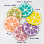 Runde Filz Obst Untersetzer, 10 cm, Filz Untersetzer Set, 6 Farben