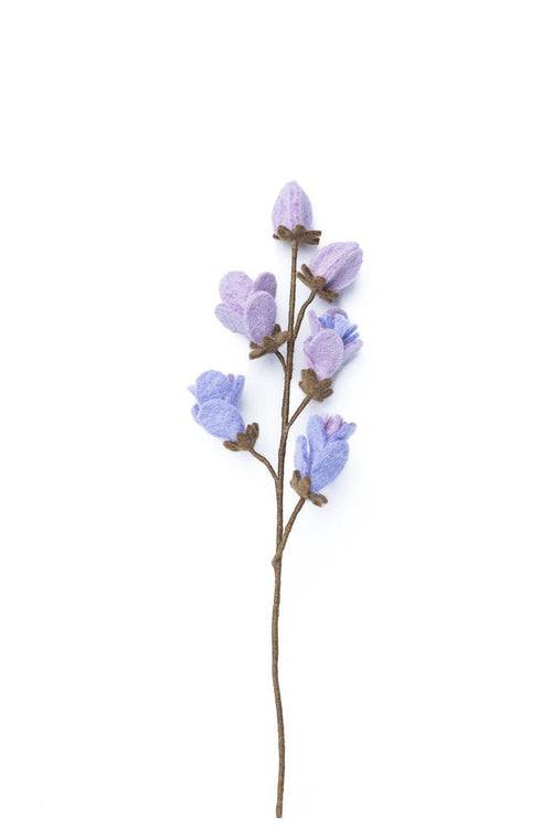 Filz Blütenzweig lila rosa, Knospenzweig, zarte Frühlingsblume, langlebige Blumen Alternative