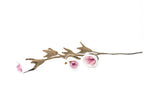 Filz Glockenblumen Zweig – weiße Blüten mit rosa Details, zarte Naturdeko