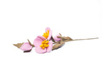 Rosa Filz Wildblume Zweig mit Knospen, Natur Deko Boho Stil