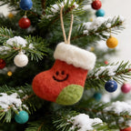 Gestrickter Wollfilz Weihnachtsstrumpf Deko Anhänger Filz Ornament Puppen