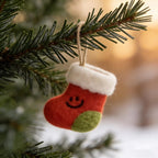 Gestrickter Wollfilz Weihnachtsstrumpf Deko Anhänger Filz Ornament Puppen