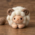 Anfänger Nadelfilz-Kit Schaf, Lamm, Stressabbau Hobby, DIY Bastelset, 6-8 cm