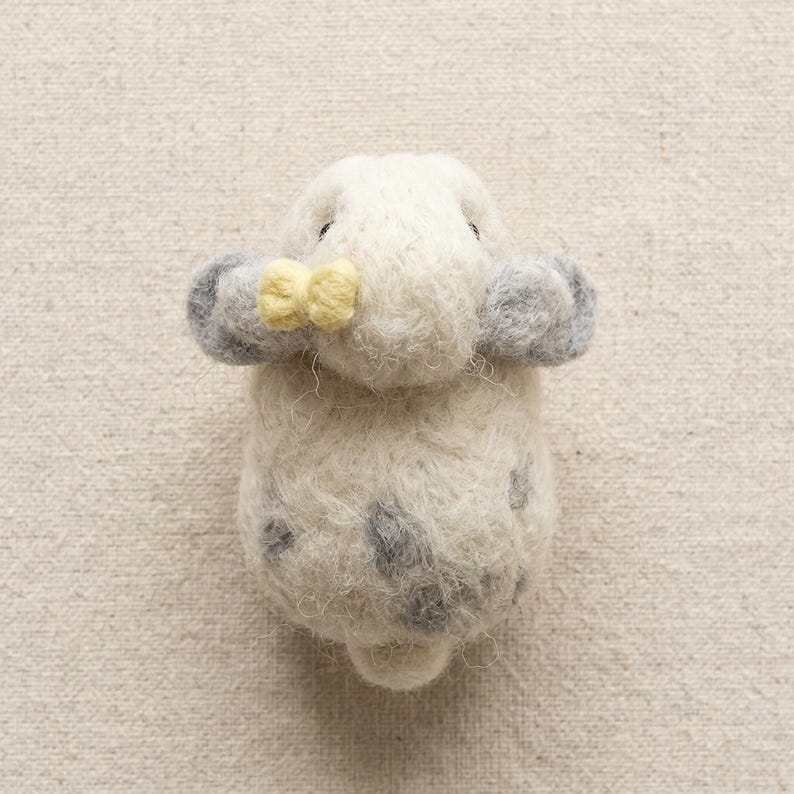 Nadelfilz Set für Anfänger Häschen Kaninchen DIY Bastelset mit Merinowolle