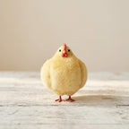 Nadelgefilztes Huhn Set – Stehend, Sitzend, Liegend – Miniatur-Hühnerfiguren aus Naturwolle