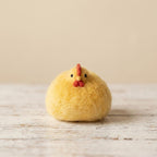 Nadelgefilztes Huhn Set – Stehend, Sitzend, Liegend – Miniatur-Hühnerfiguren aus Naturwolle