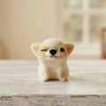 Nadelgefilzter Chihuahua aus Wolle – Miniatur-Hundewelpe, Regaldeko, 7,5 cm