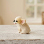 Nadelgefilzter Chihuahua aus Wolle – Miniatur-Hundewelpe, Regaldeko, 7,5 cm