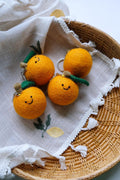 Orangefarbener nadelgefilzter Schlüsselanhänger, Gemüsetaschenanhänger, Kawaii-Anhänger