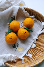 Orangefarbener nadelgefilzter Schlüsselanhänger, Gemüsetaschenanhänger, Kawaii-Anhänger