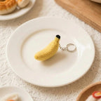 Wollfilz Frucht-Schlüsselanhänger, Erdbeer Avocado Karotte Banane Handgefertigt Taschenanhänger