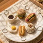 Nadelfilz-Schlüsselanhänger Lebensmittel Burger Ei Kaffeetasse Taschenanhänger