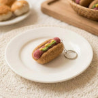 Nadelfilz-Schlüsselanhänger Lebensmittel Burger Ei Kaffeetasse Taschenanhänger